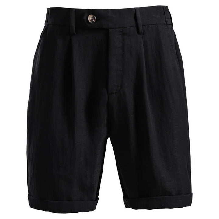 Bermuda clásicas informales de verano con cremallera y botones, color liso, para hombre, con bolsillos, Buddha Stones. - Negro - US/UK/AU42, EU52 (2XL) - image 13