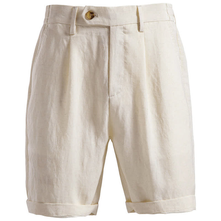 Bermuda clásicas informales de verano con cremallera y botones, color liso, para hombre, con bolsillos, Buddha Stones. - Beige - US/UK/AU42, EU52 (2XL) - image 32