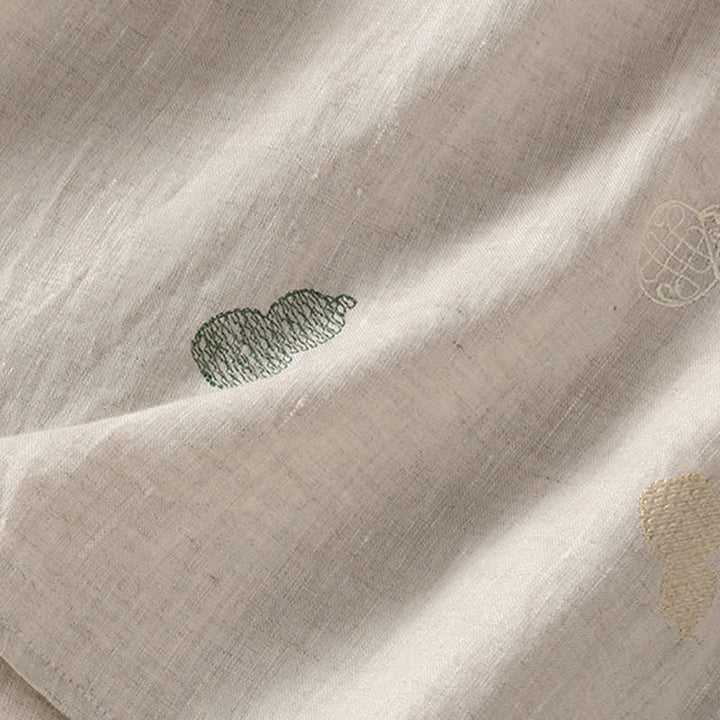 Buddha Stones Camisas de manga corta para mujer estilo Tang de verano con cuello mandarín, botones de rana y bordado de calabaza. - image 18