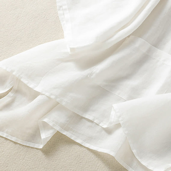 Camisa de manga corta para mujer, estilo bohemio casual de verano con estampado de Buddha Stones , bolsillo de parche, medio botón y manga acampanada. - image 23