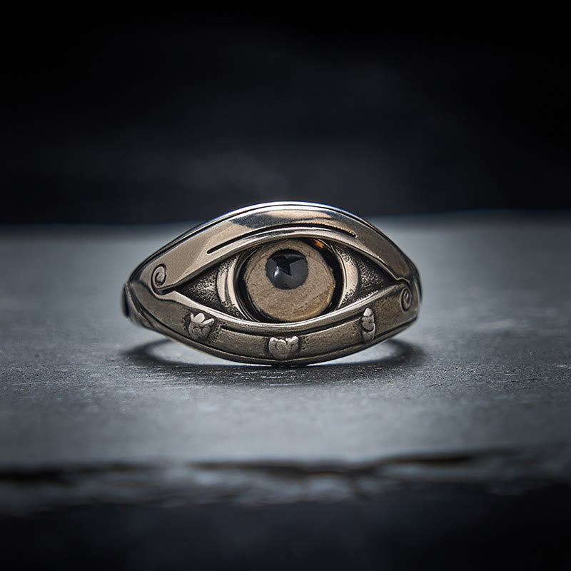 Buddha Stones Anillo ajustable de protección contra el mal de ojo con cuentas Dzi de cobre - image 1