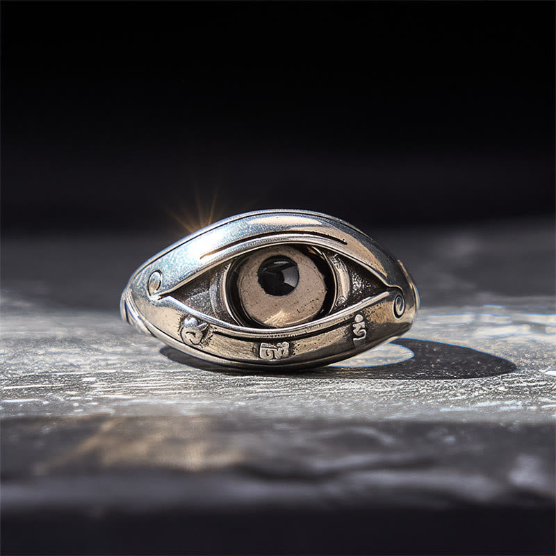 Buddha Stones Anillo ajustable de protección contra el mal de ojo con cuentas Dzi de cobre - image 8