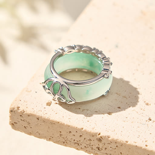 Buddha Stones Anillo de autocuidado de resina de cobre artesanal hueco - image 3