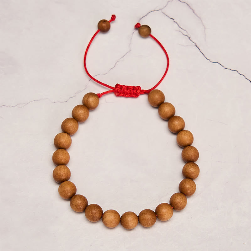 Buddha Stones Mala de muñeca de cuentas de sándalo tibetano para enraizar - image 3