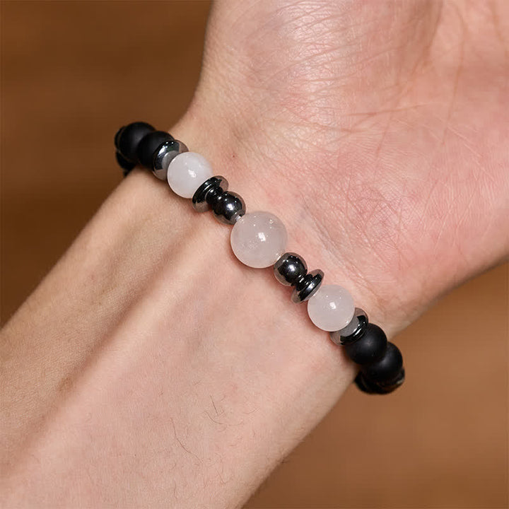 Buddha Stones Pulsera de soporte con cuentas negras de hematita - image 6