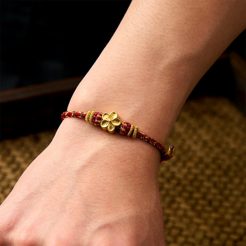 Buddha Stones Pulsera protectora tejida a mano con hilo rojo y diseño de flor de pez koi. - image 20
