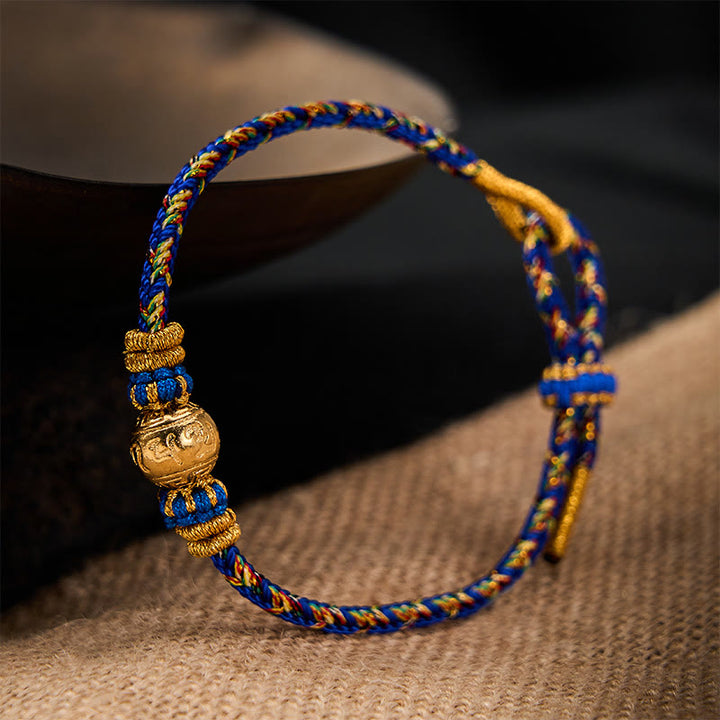 Buddha Stones Pulsera de la paz Om Mani Padme Hum tejida a mano con hilo - image 2