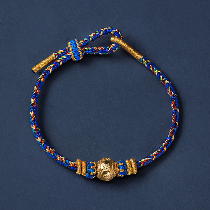 Buddha Stones Pulsera de la paz Om Mani Padme Hum tejida a mano con hilo - image 3