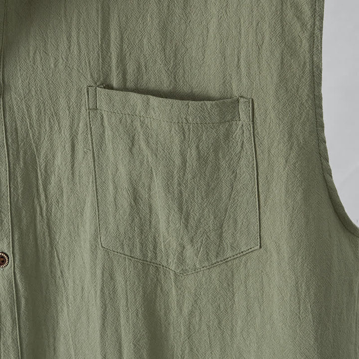 Buddha Stones Camisas sin mangas lisas de manga larga para hombre, estilo casual de verano y minimalistas. - image 13