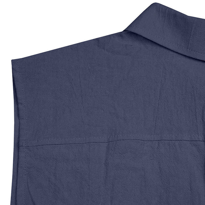 Buddha Stones Camisas sin mangas lisas de manga larga para hombre, estilo casual de verano y minimalistas. - image 4
