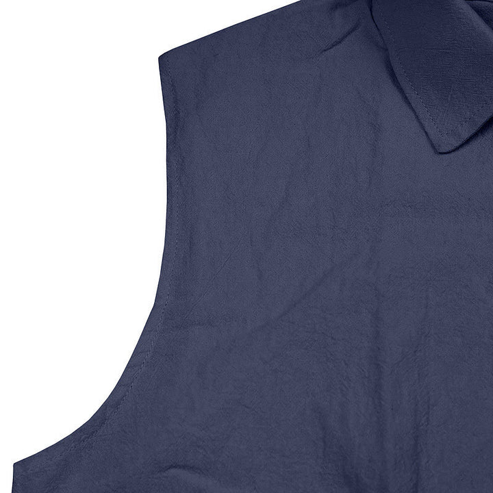 Buddha Stones Camisas sin mangas lisas de manga larga para hombre, estilo casual de verano y minimalistas. - image 3