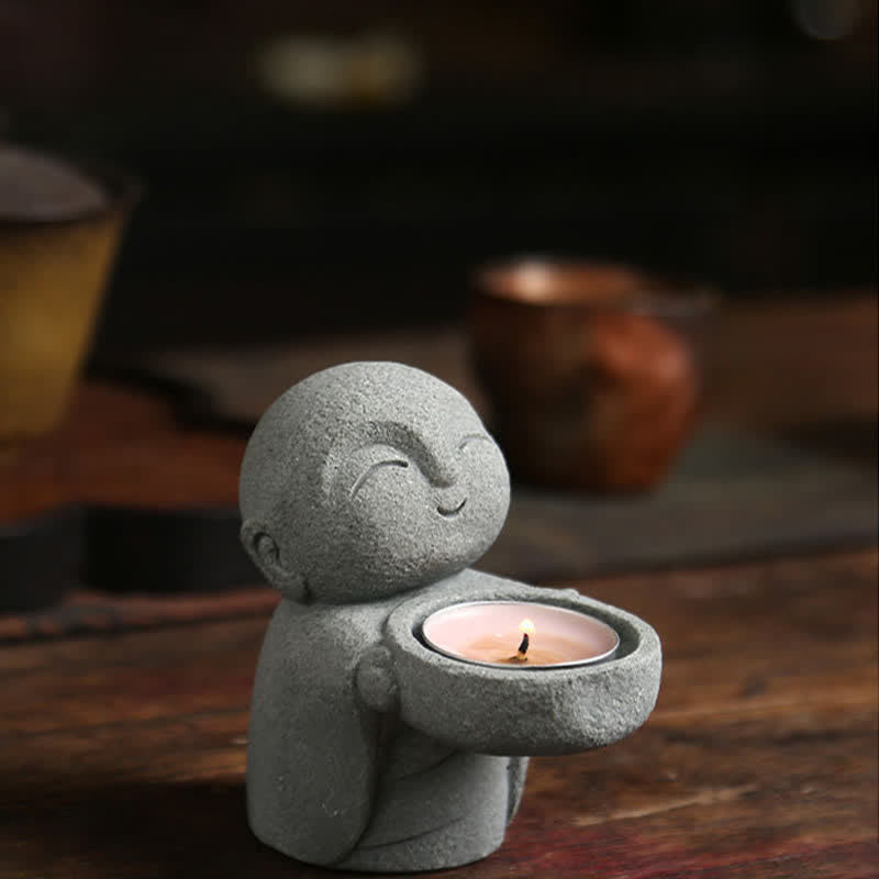 Buddha Stones Estatua de resina con portavelas de Buda Serenidad (sin vela) - image 10