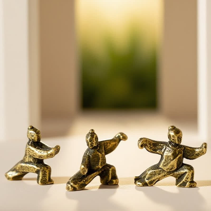 Buddha Stones Figura decorativa mini zen de guerrero Tai Chi de Copper Harmony - image 10