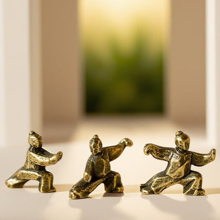 Buddha Stones Figura decorativa mini zen de guerrero Tai Chi de Copper Harmony - image 10