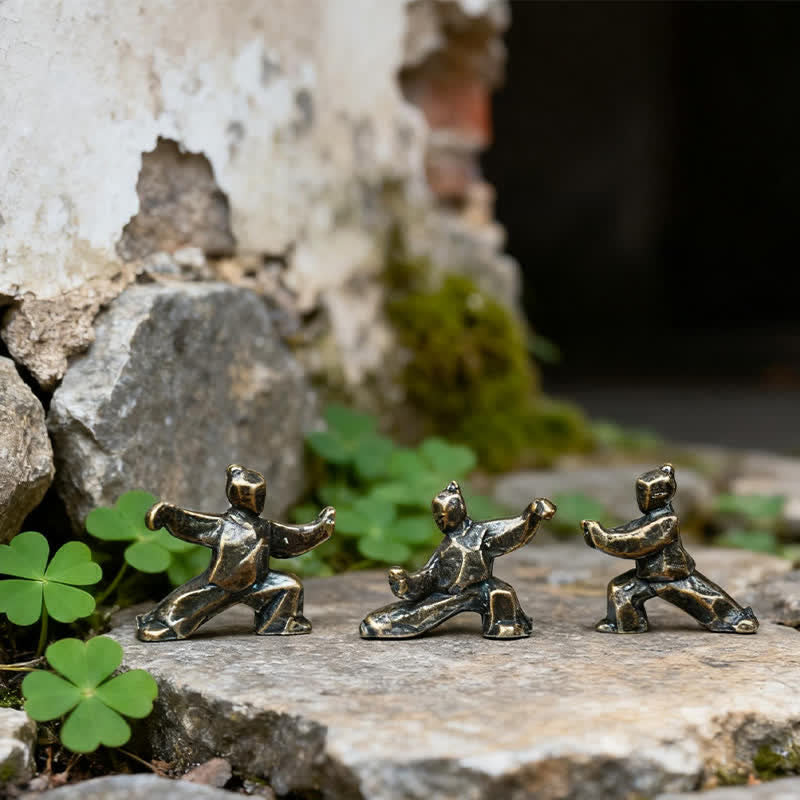 Buddha Stones Figura decorativa mini zen de guerrero Tai Chi de Copper Harmony - image 8