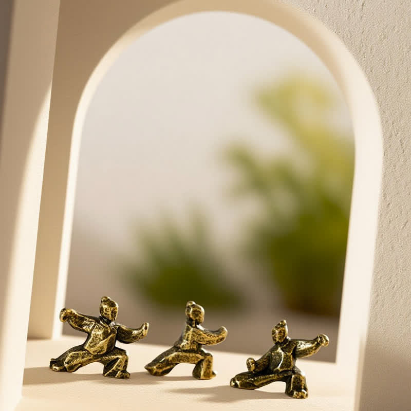 Buddha Stones Figura decorativa mini zen de guerrero Tai Chi de Copper Harmony - image 16