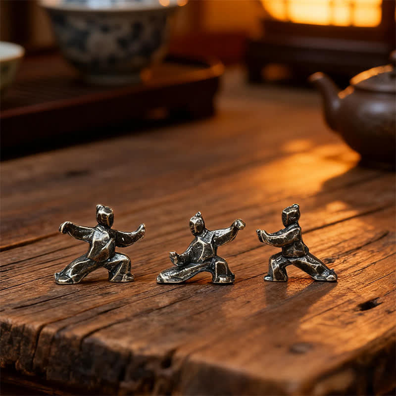 Buddha Stones Figura decorativa mini zen de guerrero Tai Chi de Copper Harmony - image 7