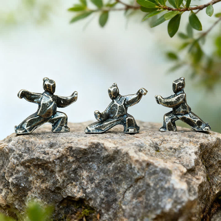Buddha Stones Figura decorativa mini zen de guerrero Tai Chi de Copper Harmony - image 5