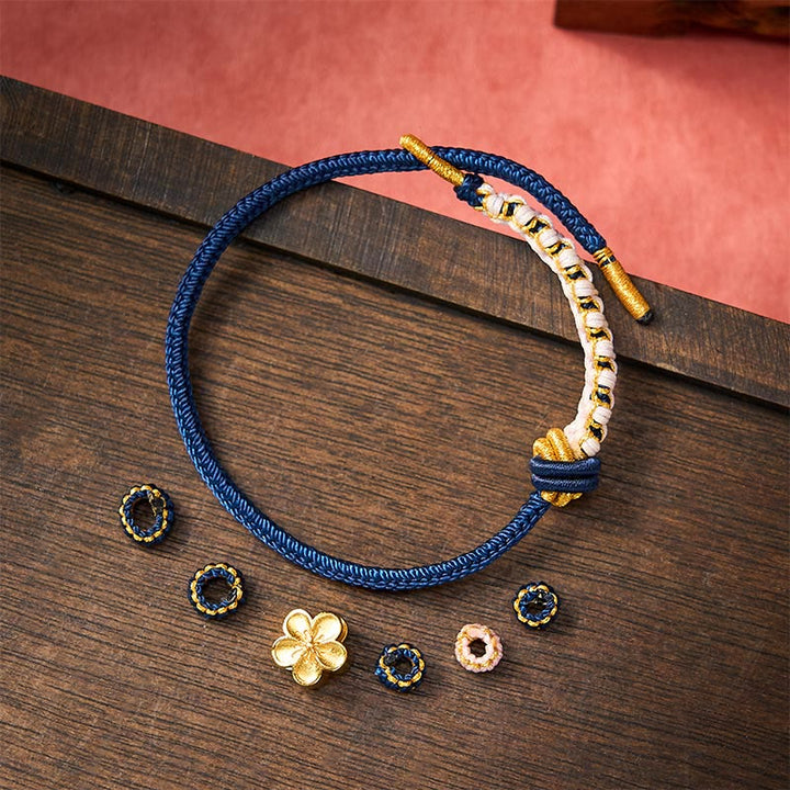 Buddha Stones Pulsera ajustable con nudo de cuerda trenzada - image 19