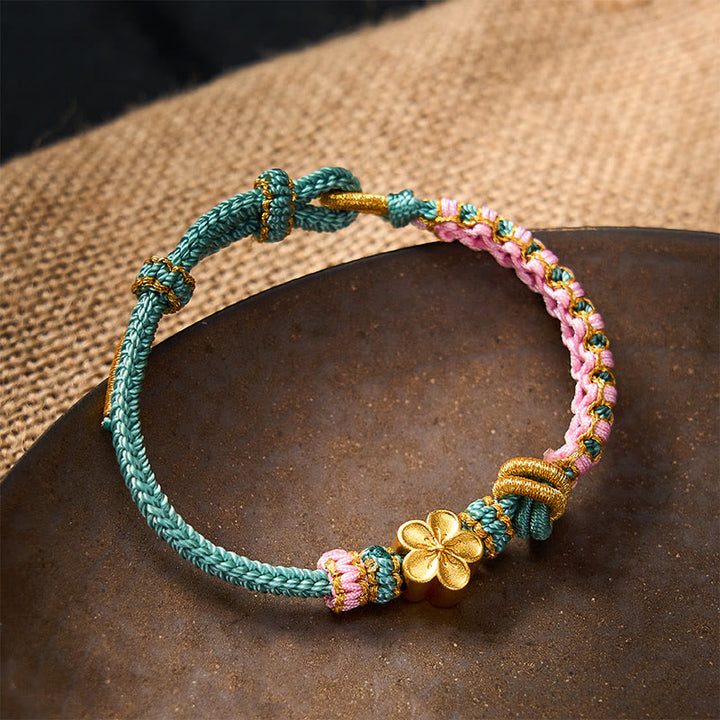 Buddha Stones Pulsera ajustable con nudo de cuerda trenzada - image 14