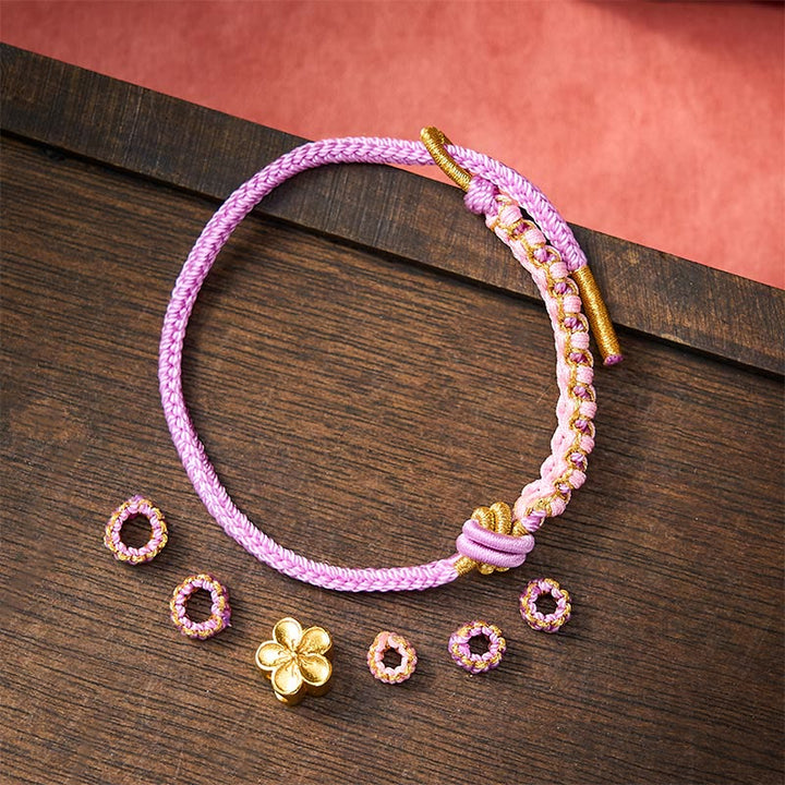 Buddha Stones Pulsera ajustable con nudo de cuerda trenzada - image 30