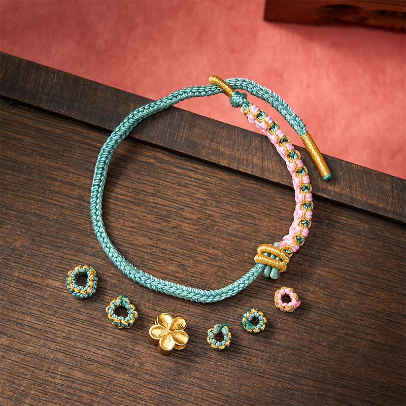 Buddha Stones Pulsera ajustable con nudo de cuerda trenzada - image 16
