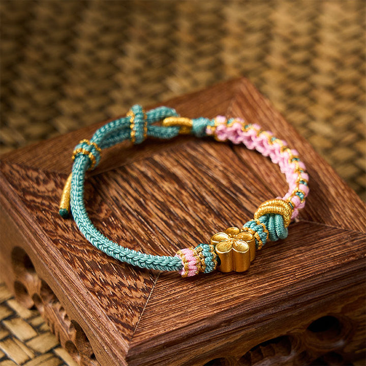 Buddha Stones Pulsera ajustable con nudo de cuerda trenzada - image 15