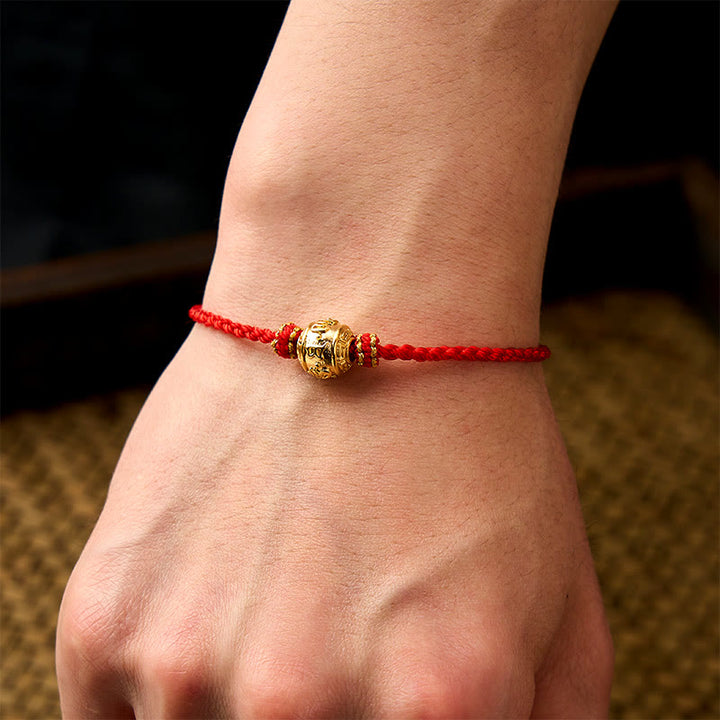 Buddha Stones Pulsera ajustable DIY tejida a mano con hilo rojo, símbolo de fuerza Om Mani Padme Hum - image 14