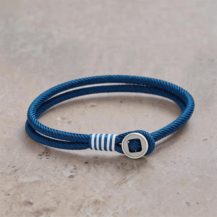 Buddha Stones Pulsera protectora de doble vuelta con botón de plata de ley 925 - Azul eléctrico - Circunferencia de la muñeca: 7,9–8,2 pulgadas (20–21 cm) - image 9