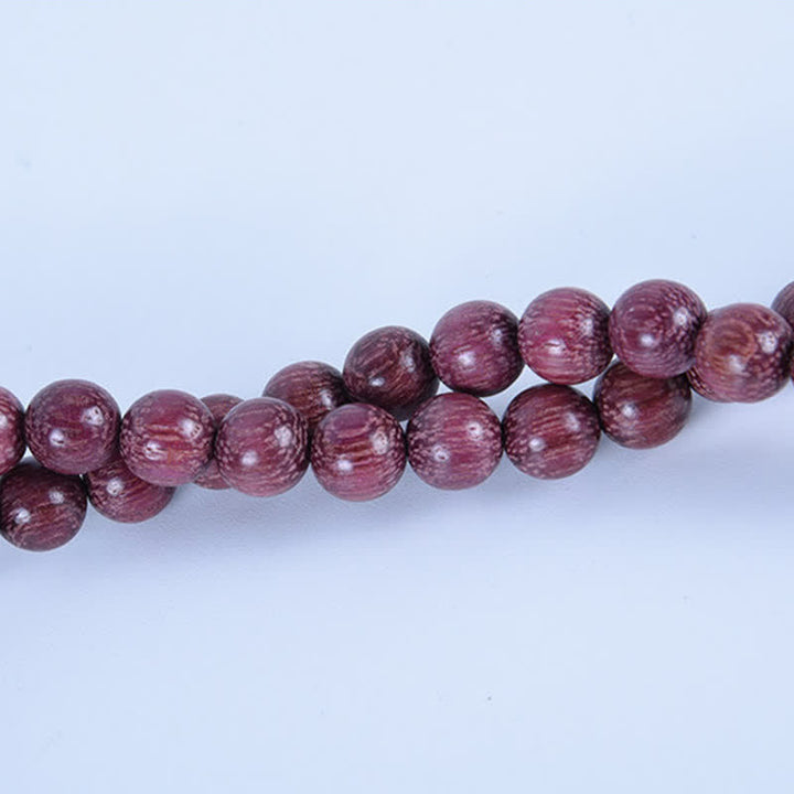 Buddha Stones Mala de 108 cuentas de calabaza Peltogyne natural - image 20