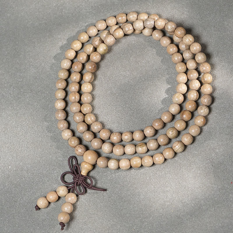 Buddha Stones Mala de 108 cuentas de madera de alcanfor natural, perseverancia - 6 mm - image 0