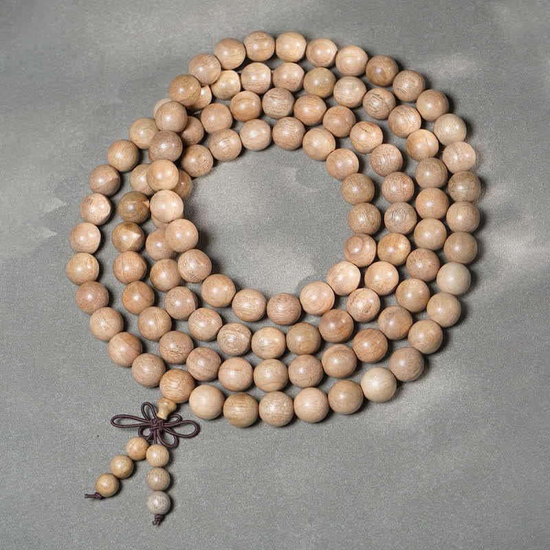 Buddha Stones Mala de 108 cuentas de madera de alcanfor natural, perseverancia - 12 mm - image 9