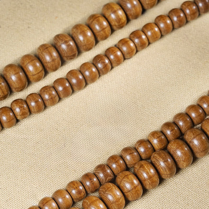 Buddha Stones Mala de 108 cuentas de madera de Abelia Biflora natural para protección - image 6