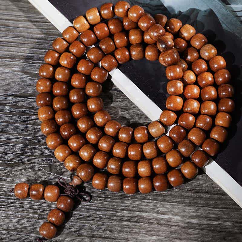 Buddha Stones Madera de azufaifa natural 108 cuentas Mala - image 1