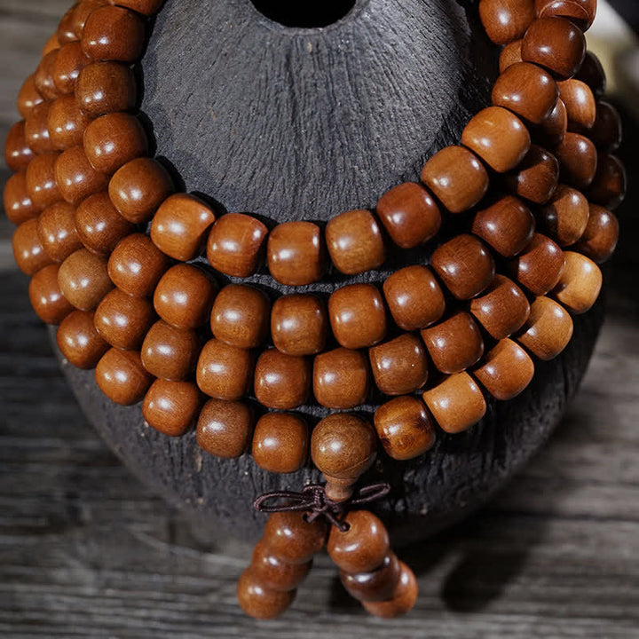 Buddha Stones Madera de azufaifa natural 108 cuentas Mala - image 3