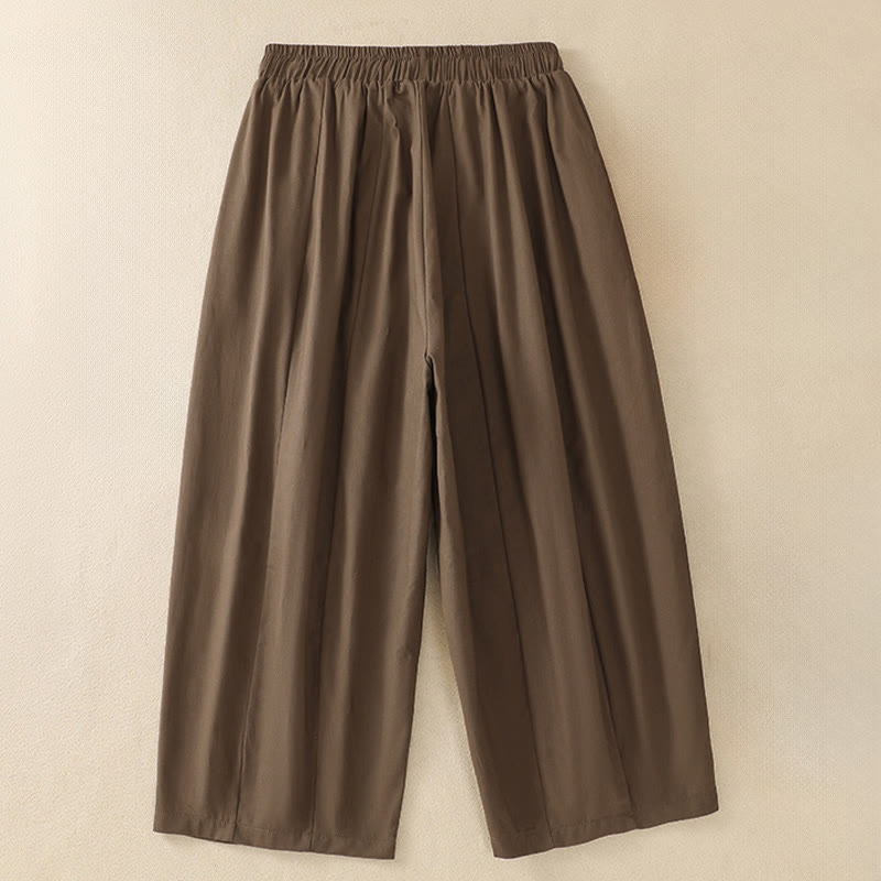 Buddha Stones Pantalones cortos de mujer informales de verano, minimalistas, con cordón ajustable y bolsillos. - image 1