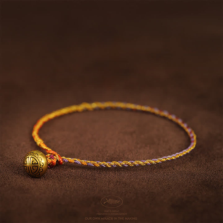 Buddha Stones Pulsera trenzada de cuerda colorida tejida a mano con equilibrio - image 2