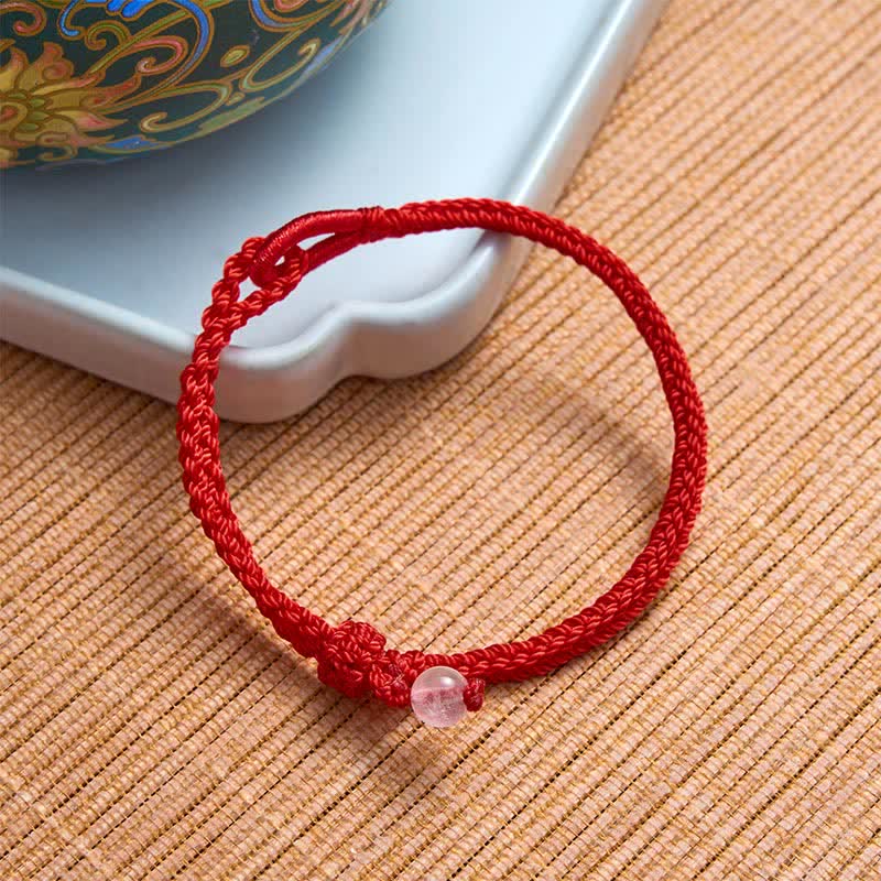 Buddha Stones Pulsera de equilibrio de aventurina verde con hilo rojo - image 9