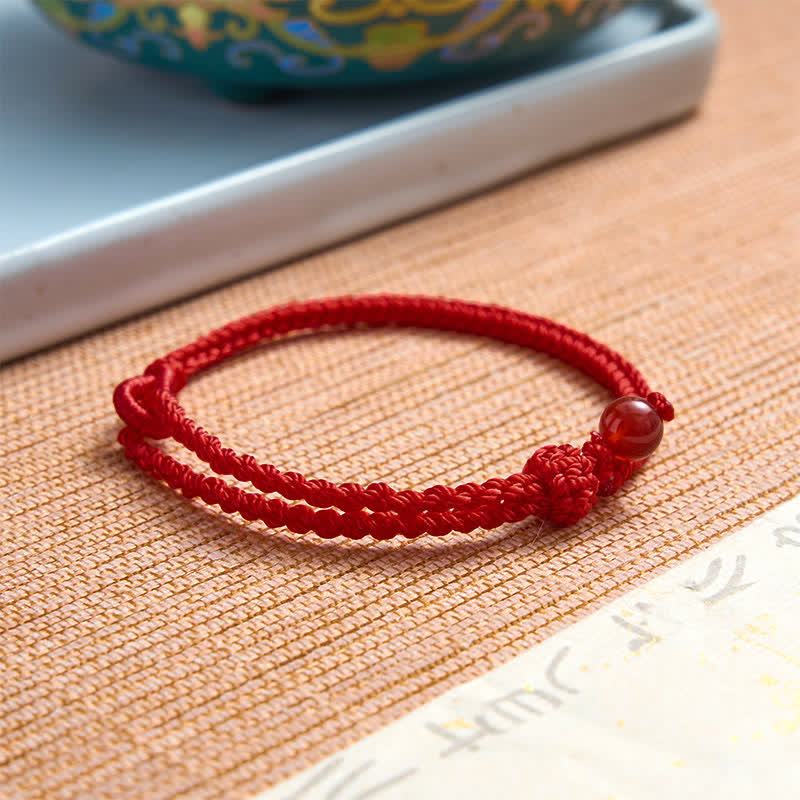 Buddha Stones Pulsera de equilibrio de aventurina verde con hilo rojo - image 21