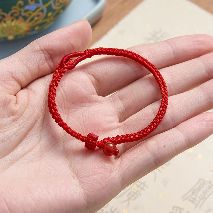Buddha Stones Pulsera de equilibrio de aventurina verde con hilo rojo - image 22
