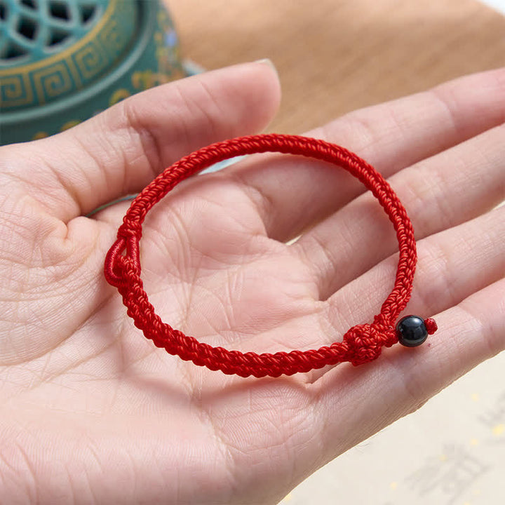 Buddha Stones Pulsera de equilibrio de aventurina verde con hilo rojo - image 30
