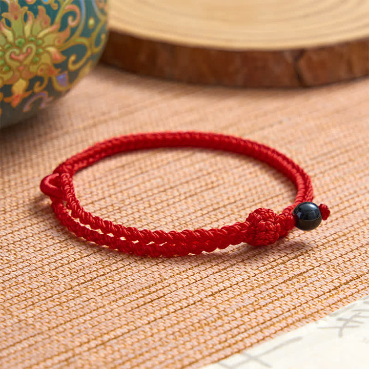 Buddha Stones Pulsera de equilibrio de aventurina verde con hilo rojo - image 28