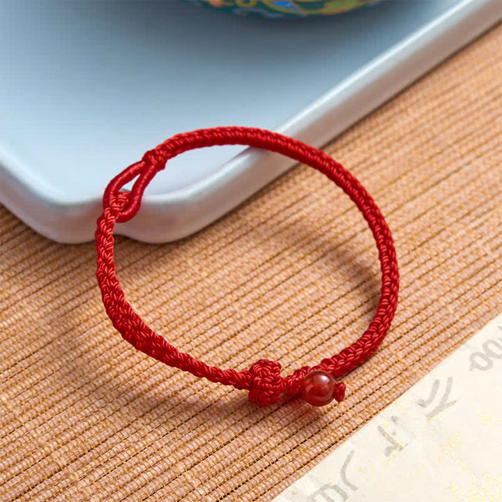 Buddha Stones Pulsera de equilibrio de aventurina verde con hilo rojo - image 19