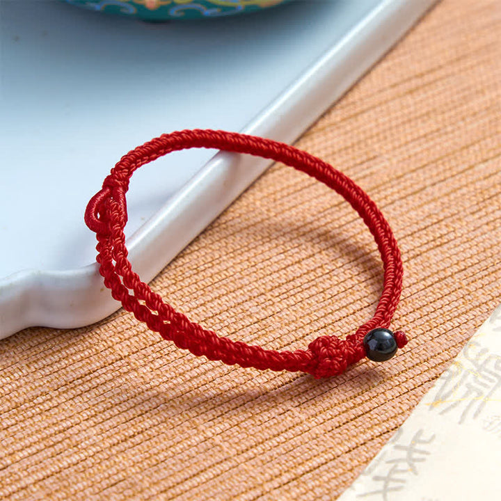 Buddha Stones Pulsera de equilibrio de aventurina verde con hilo rojo - image 27