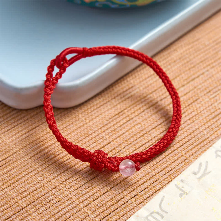 Buddha Stones Pulsera de equilibrio de aventurina verde con hilo rojo - image 10