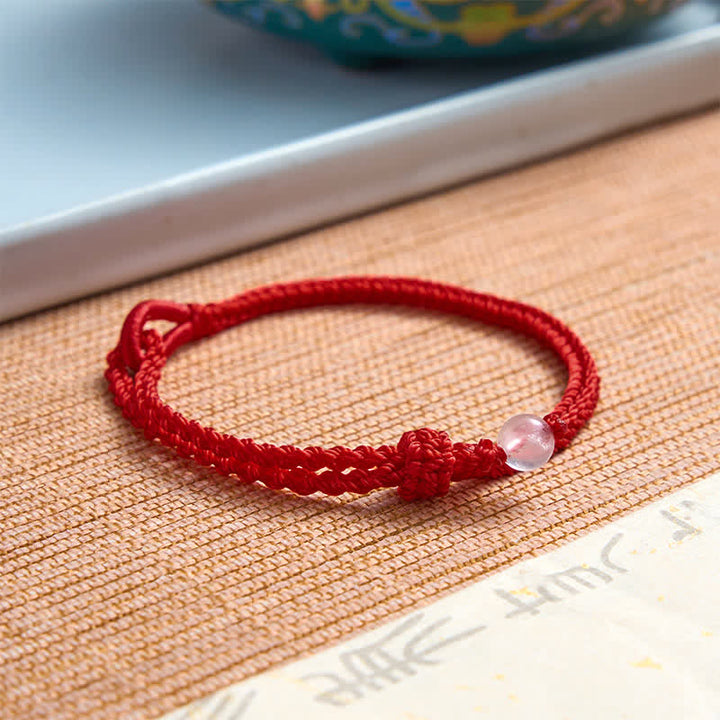 Buddha Stones Pulsera de equilibrio de aventurina verde con hilo rojo - image 11
