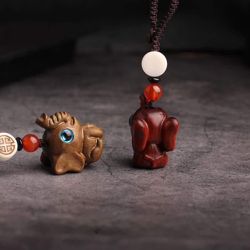 Buddha Stones Llaveros trenzados de sándalo verde con el símbolo de la FUERZA - image 11
