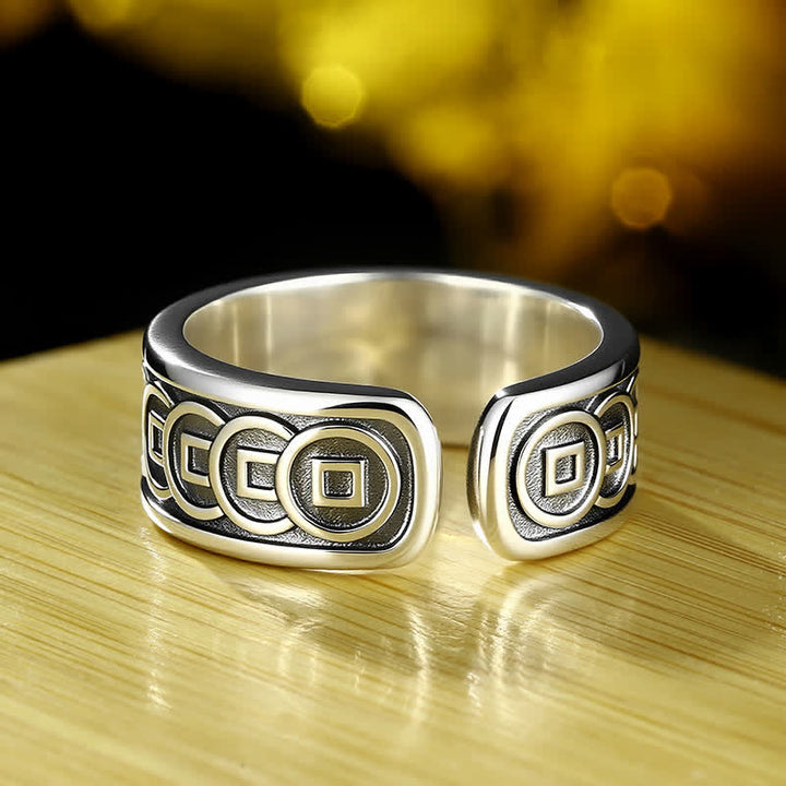 Anillo de protección Jambhala tibetano con Buddha Stones, chapado en cobre y plata amarilla. - image 2