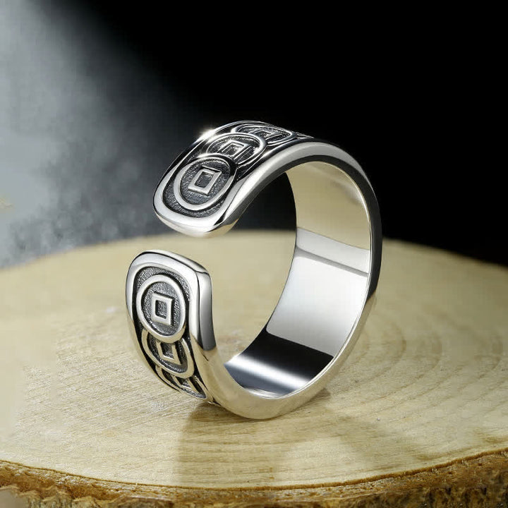 Anillo de protección Jambhala tibetano con Buddha Stones, chapado en cobre y plata amarilla. - image 3