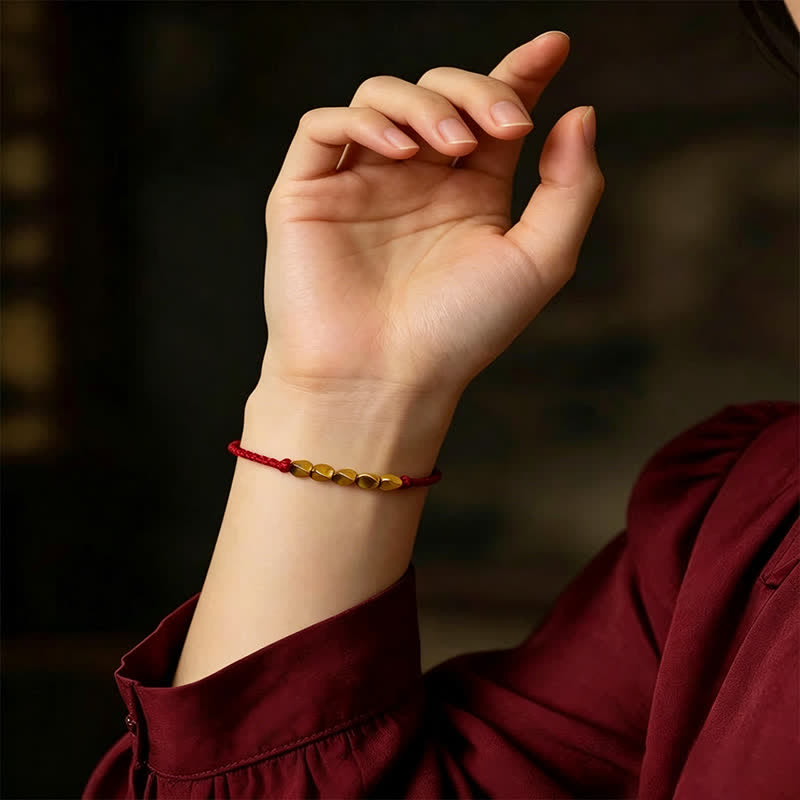 Buddha Stones Pulsera ajustable trenzada con cuentas retorcidas tejida a mano en hilo rojo - image 7